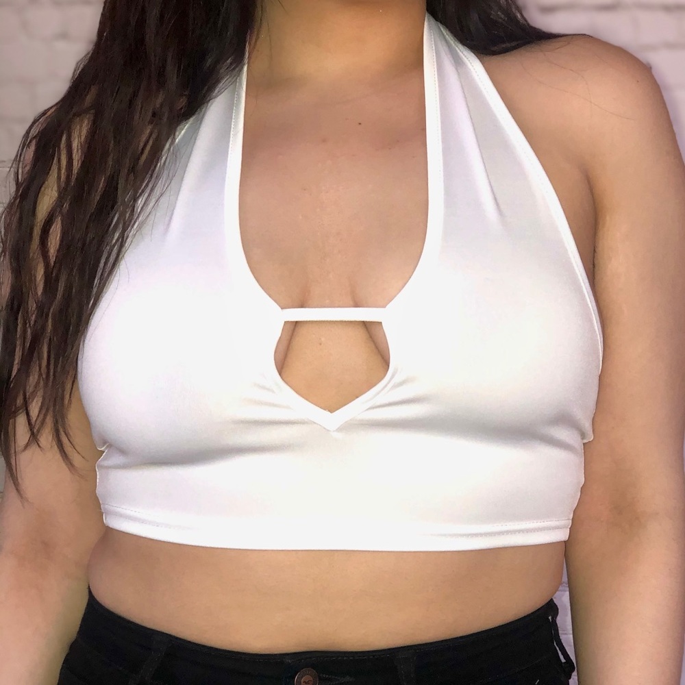White crop top